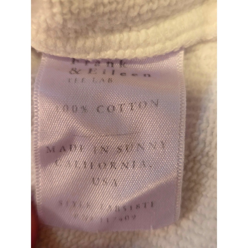 Frank & Eileen "Effie" Long Sleeve Funnel Capelet, Triple Terry, White, Sz S - Picture 12 of 12